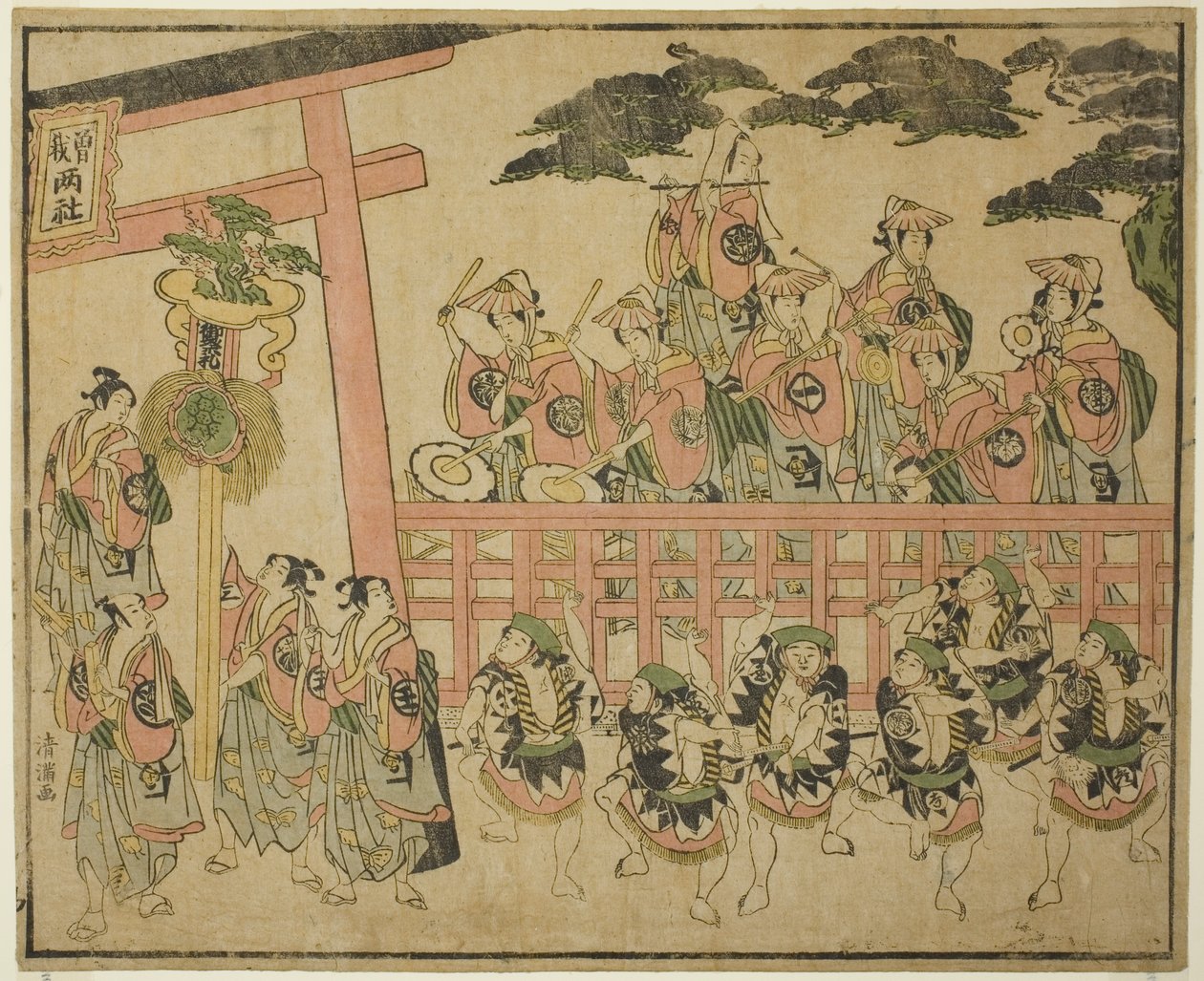 Soga-festivalen av Torii Kiyomitsu I