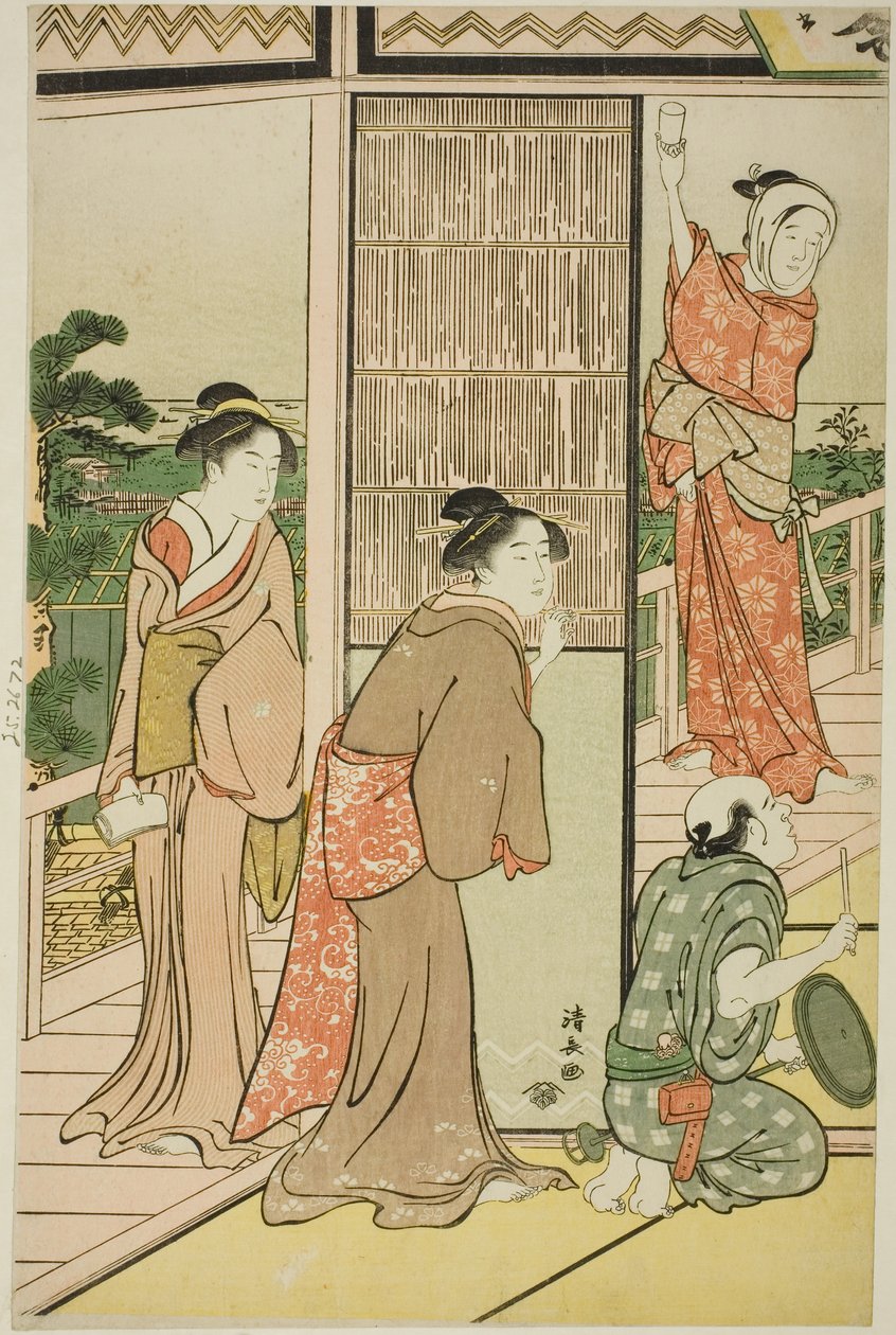 En fest i Shinagawa Pleasure Quarters av Torii Kiyonaga