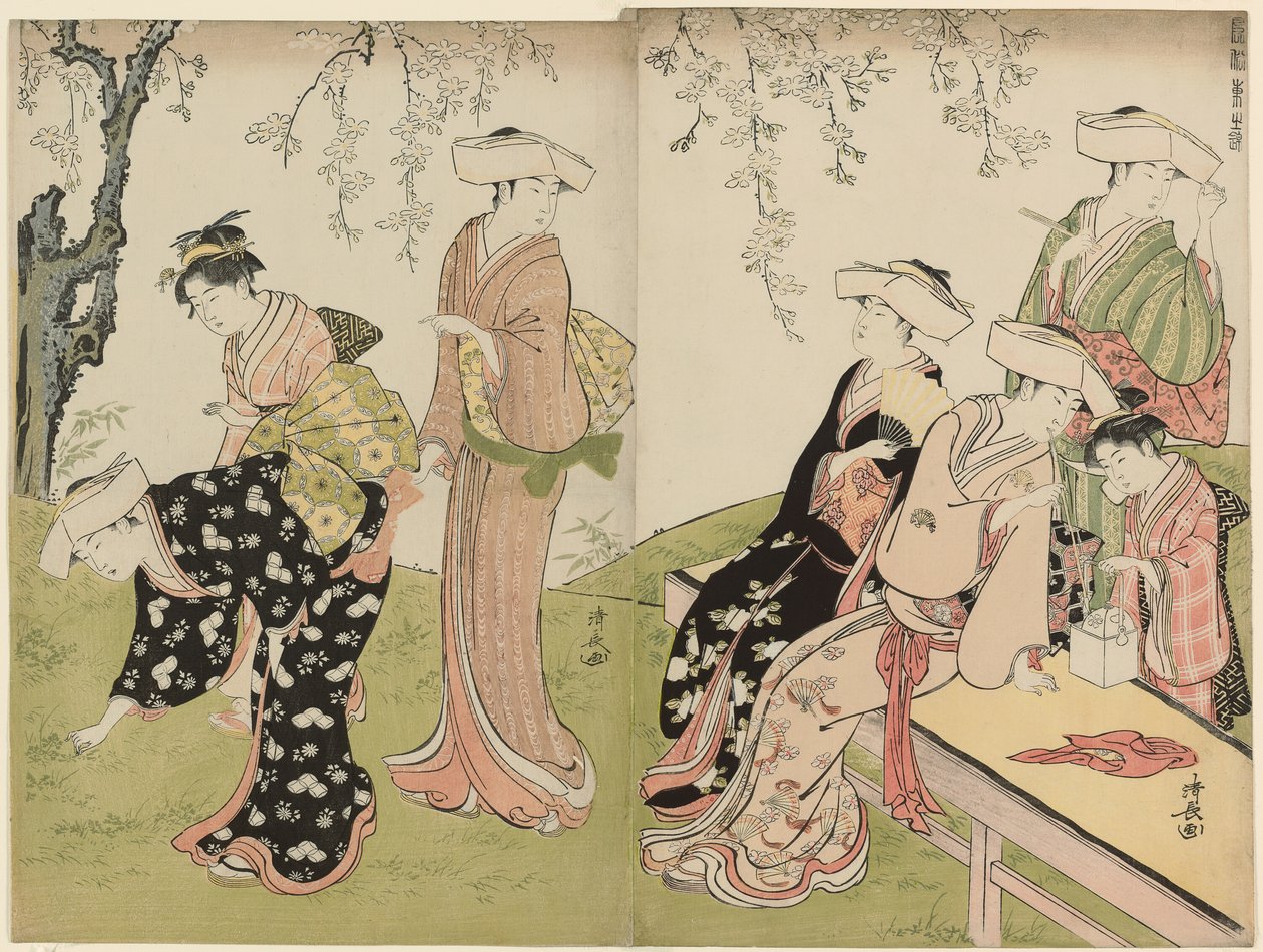 An Outing in Spring, från serien A Brocade of Eastern Manners (Fuzoku azuma no nishiki) av Torii Kiyonaga