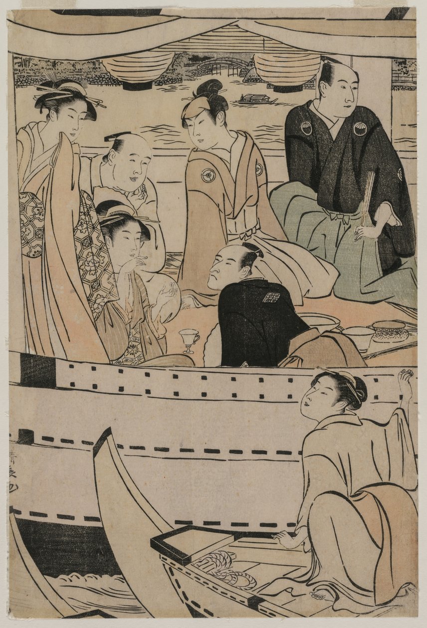 Båtfest på Sumidafloden, 1789. av Torii Kiyonaga