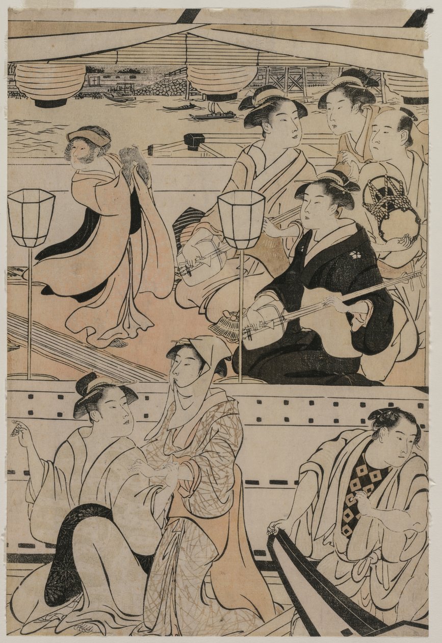 Båtfest på Sumidafloden, 1789. av Torii Kiyonaga