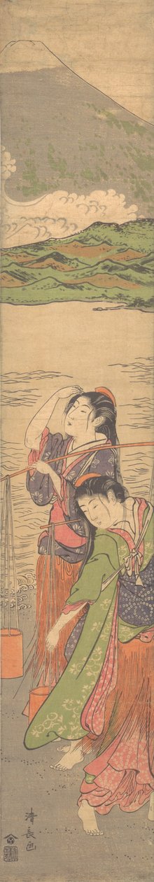 Dance of the Beach Maidens, sent 1700-tal. av Torii Kiyonaga