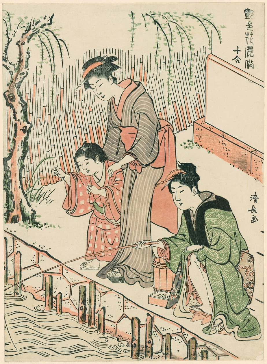 Fiske, från serien "A Set of Ten Beautys in Flowerlike Styles (Enshoku hana fuzoku ju awase)" av Torii Kiyonaga