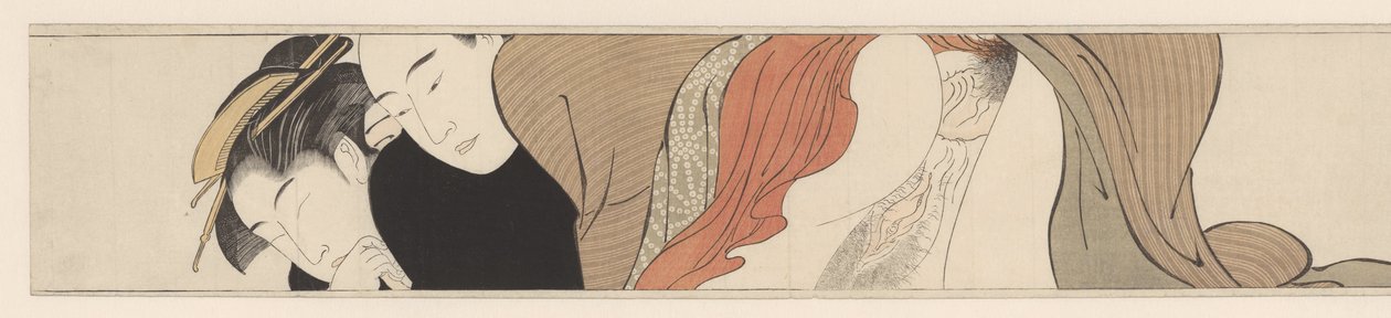 Geisha med slutna ögon. Sode no maki (serietitel) av Torii Kiyonaga
