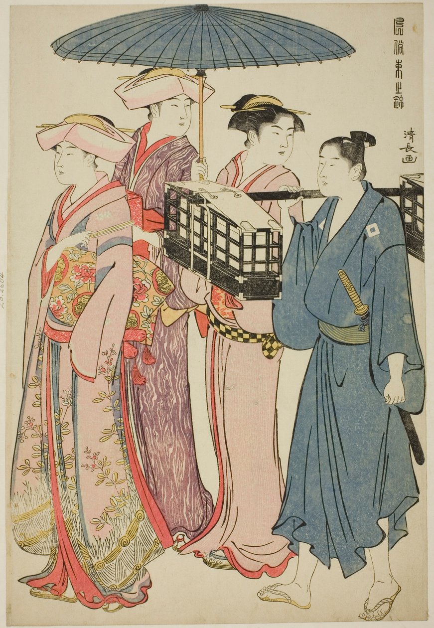 Going to a Picnic, från serien "A Brocade of Eastern Manners (Fuzoku Azuma no nishiki)" av Torii Kiyonaga