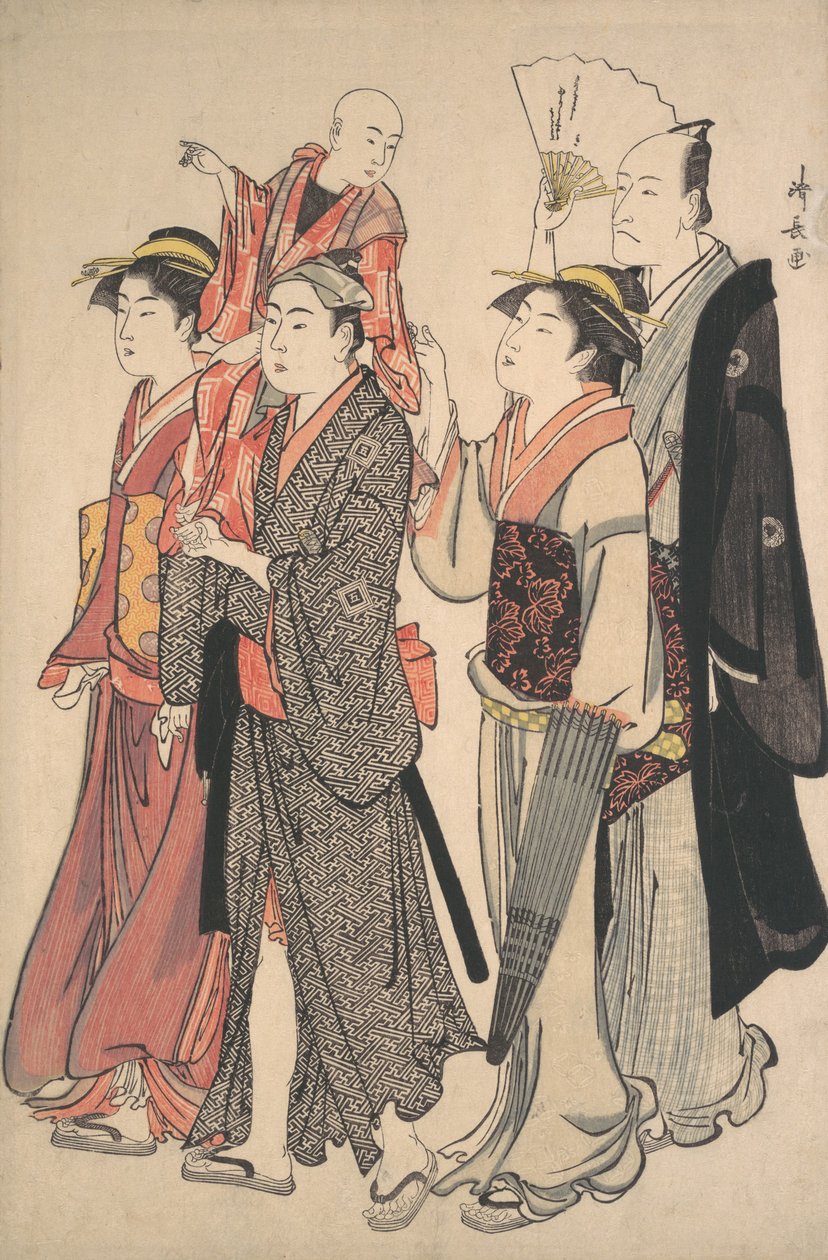 Ichikawa Danjuro V och hans familj, 1782. av Torii Kiyonaga