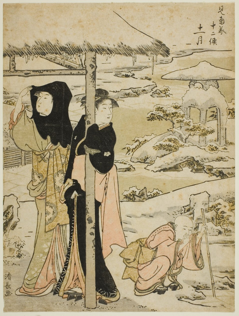 The Eleventh Month (Juichigatsu), från serien "Twelve Months in the South (Minami juni ko)" av Torii Kiyonaga