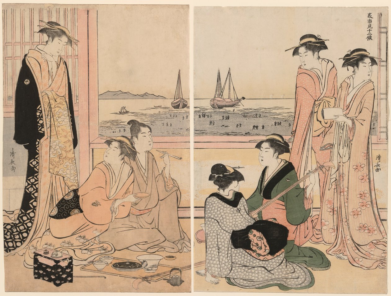 Den fjärde månaden, från serien "Tolv månader i söder (Minami juni ko)" av Torii Kiyonaga