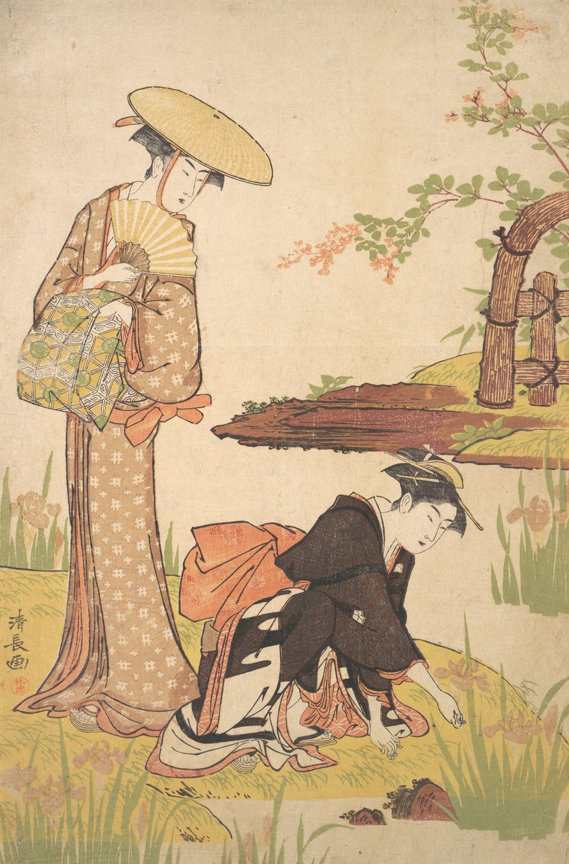 Iristrädgården, ca. 1784. av Torii Kiyonaga