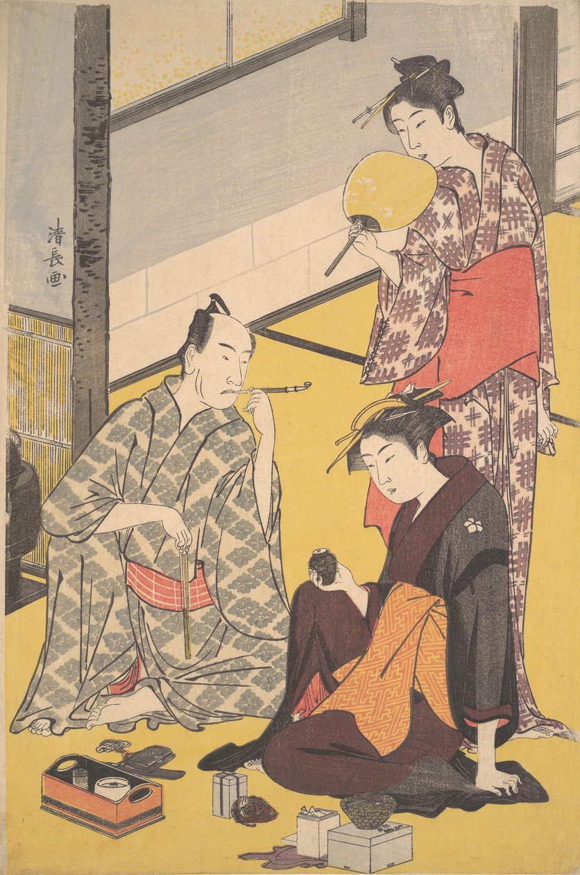 Te Kabuki ac and r Matsumoto pulver vit medicin V, va? 1783. av Torii Kiyonaga