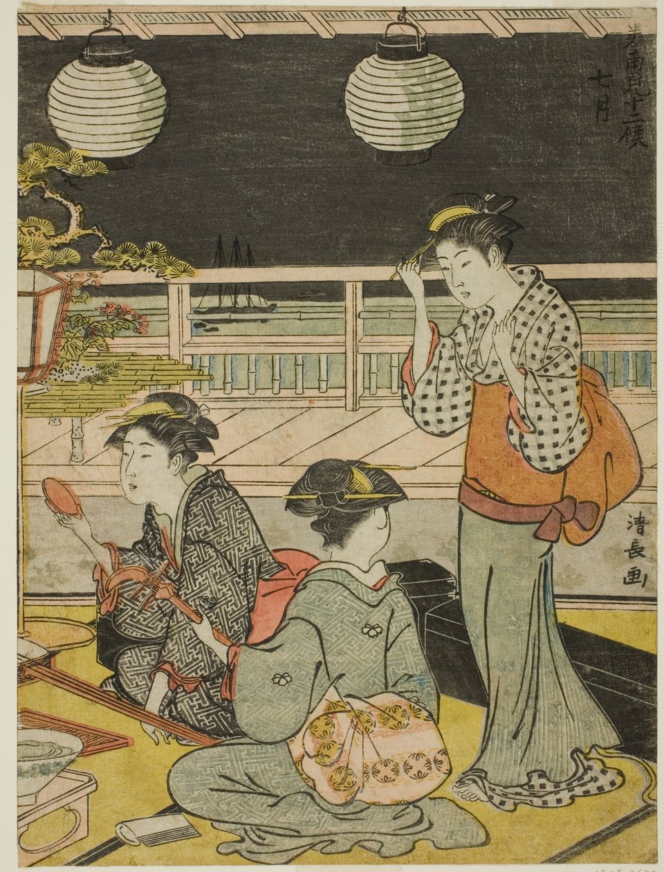 The Seventh Month (Shichigatsu), från serien "Twelve Months in the South (Minami juni ko)" av Torii Kiyonaga
