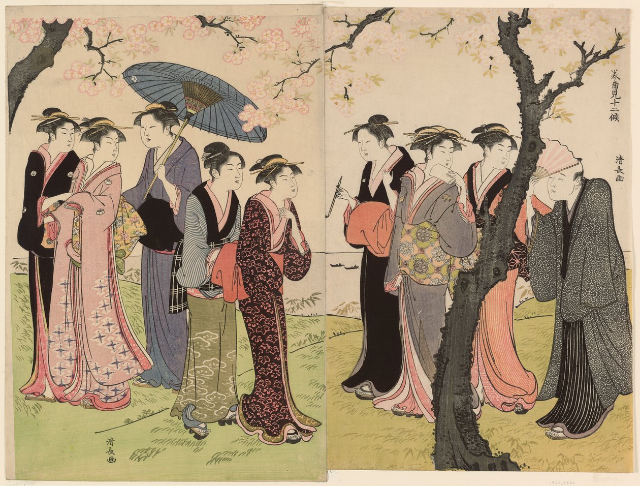 The Third Month (Sangatsu), från serien "Twelve Months in the South (Minami juni ko)" av Torii Kiyonaga