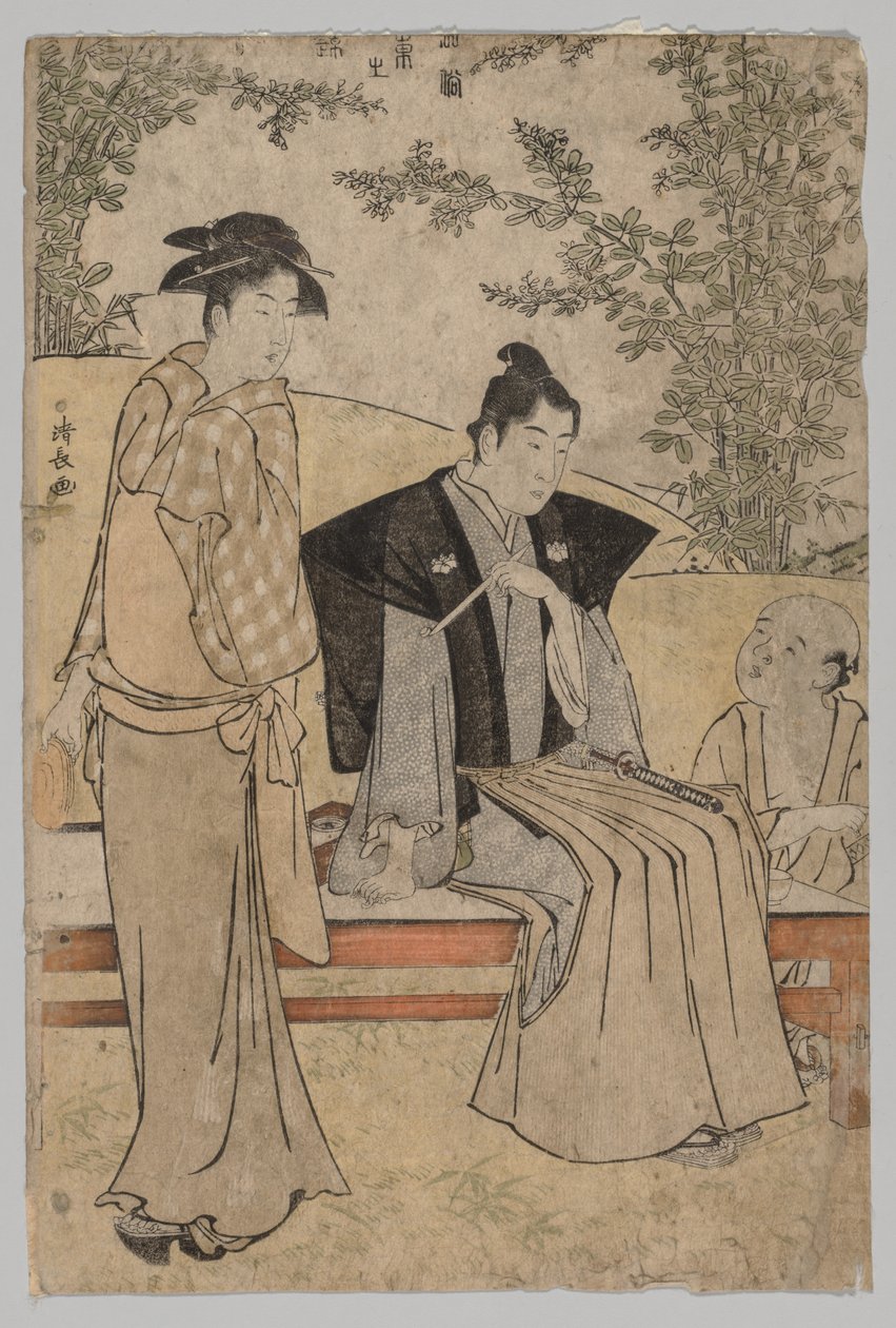 Two Lovers (från serien Brocades of the East in Fashion) av Torii Kiyonaga