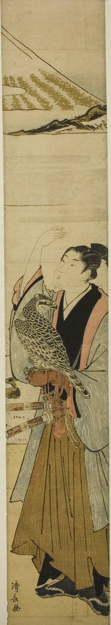 Ung man med symboler för den första drömmen på det nya året av Torii Kiyonaga