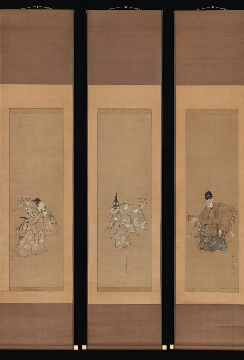 Den gynnsamma Noh Dance Okina, ca. 1790-95. av Toriyama Sekien
