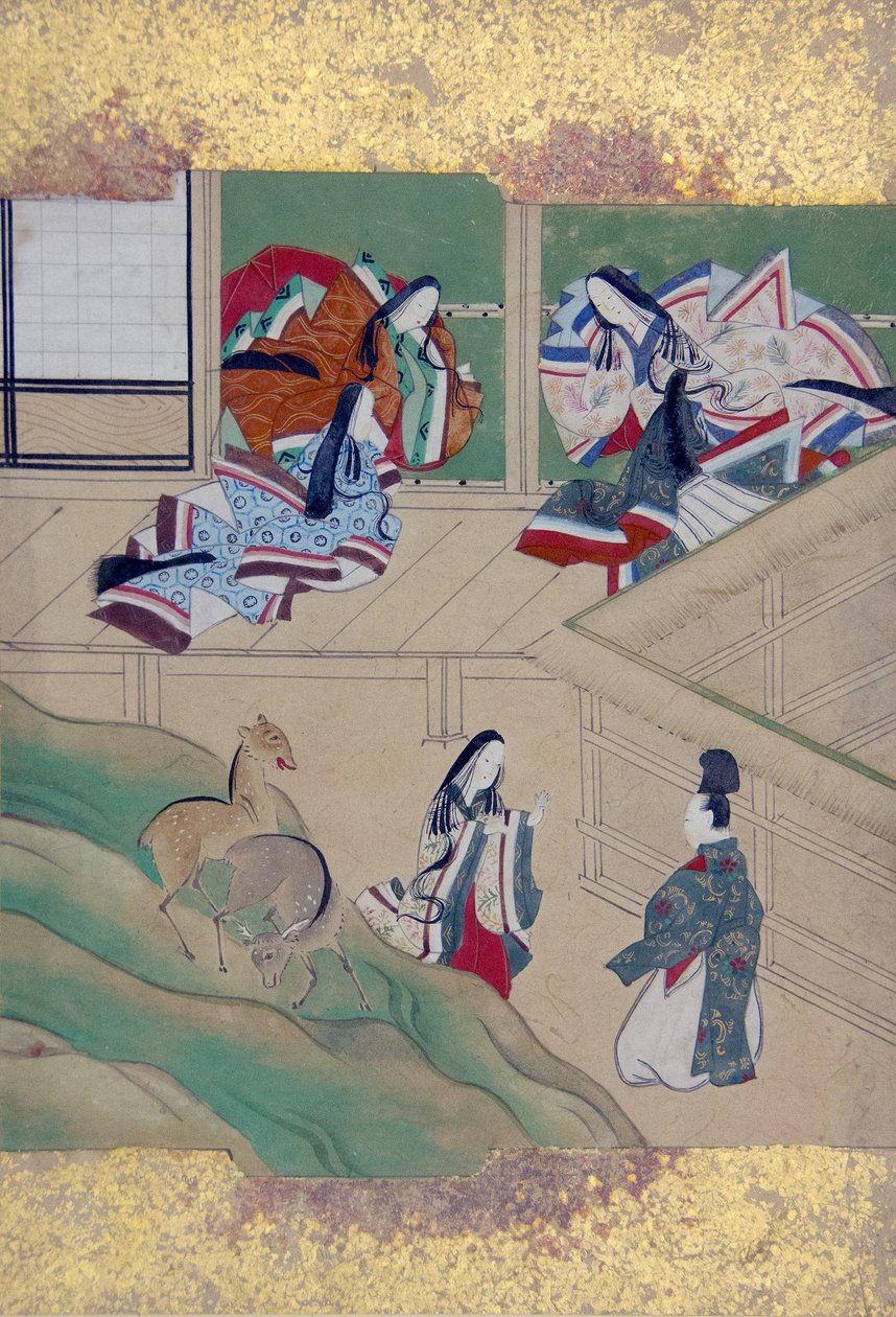 Scener från Tales of Ise Ise monogatari, sent 1700-tal. av Tosa School