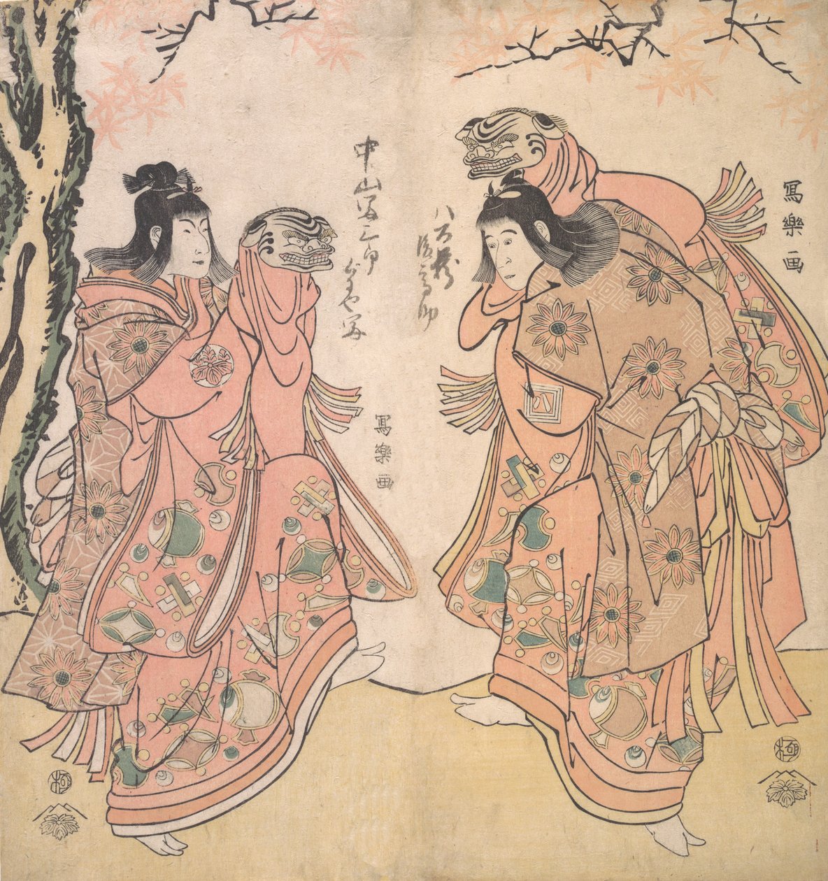 Skådespelaren Ichikawa Yaozo III som kurtisans skötare, 1794-95., 1794-95. av Toshusai Sharaku