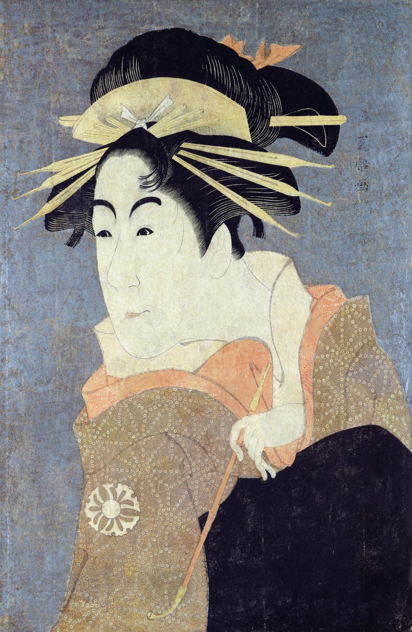 Matsumoto Yonesaburo i rollen som kurtisanen Kewaizaka No Shosho (Shinobu) i pjäsen 