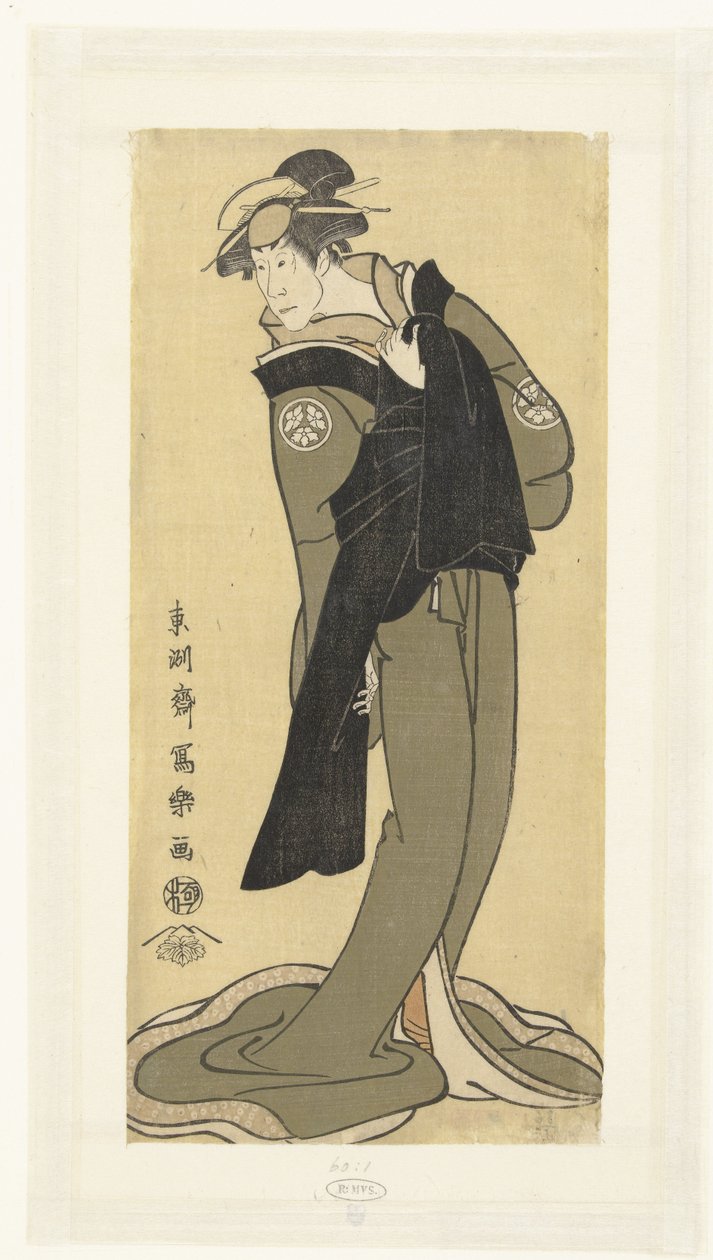 Portret van Osagawa Tsuneyo II i kvinnorrol av Toshusai Sharaku