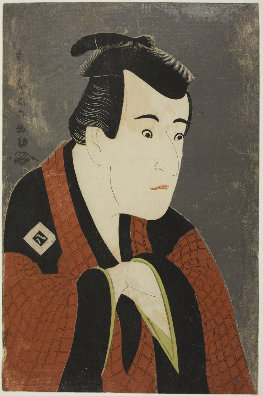 Skådespelaren Ichikawa Yaozo III som Tanabe Bunzo av Toshusai Sharaku