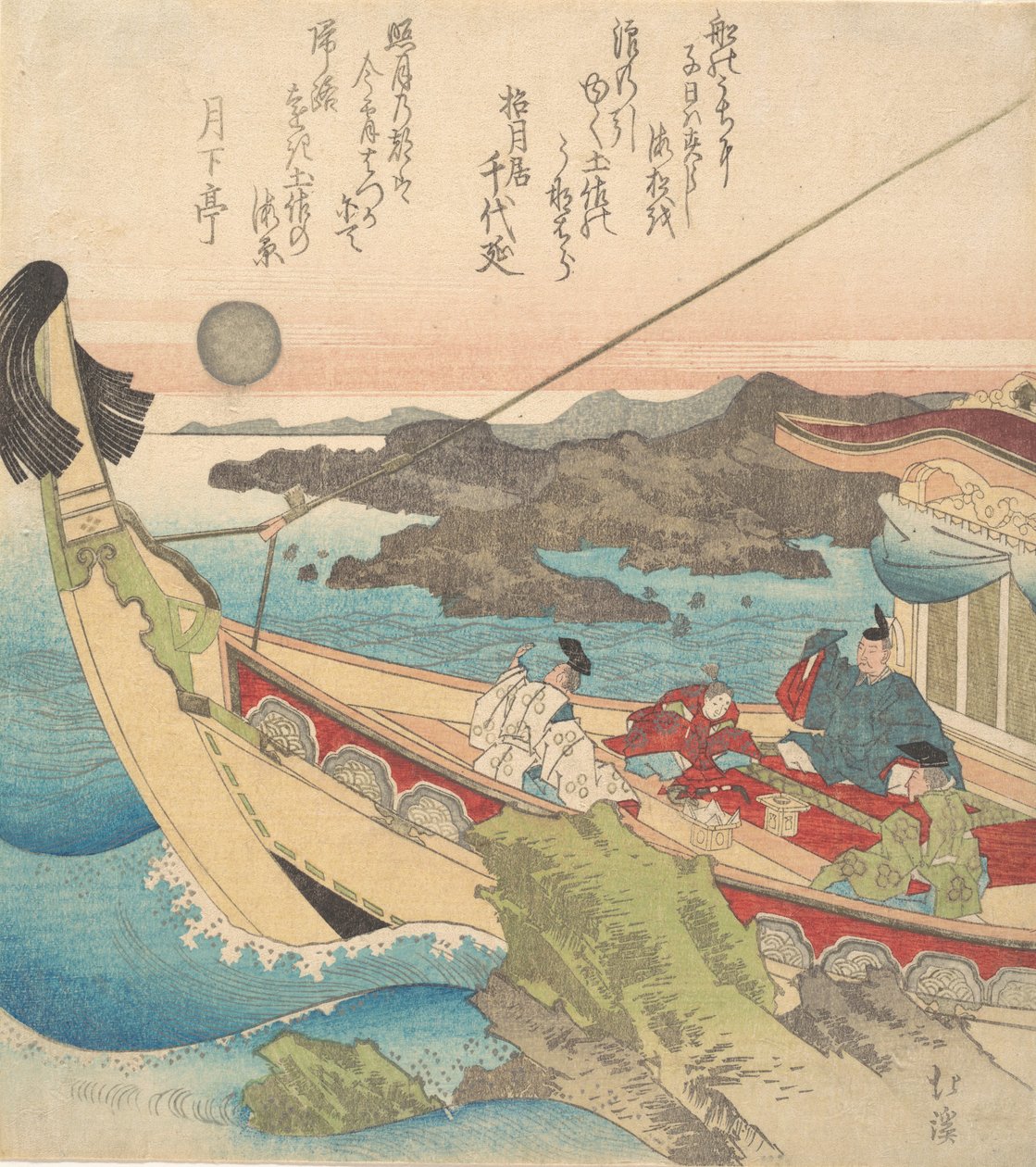 Inlandshavet nära Tosa, ca. 1820. av Totoya Hokkei