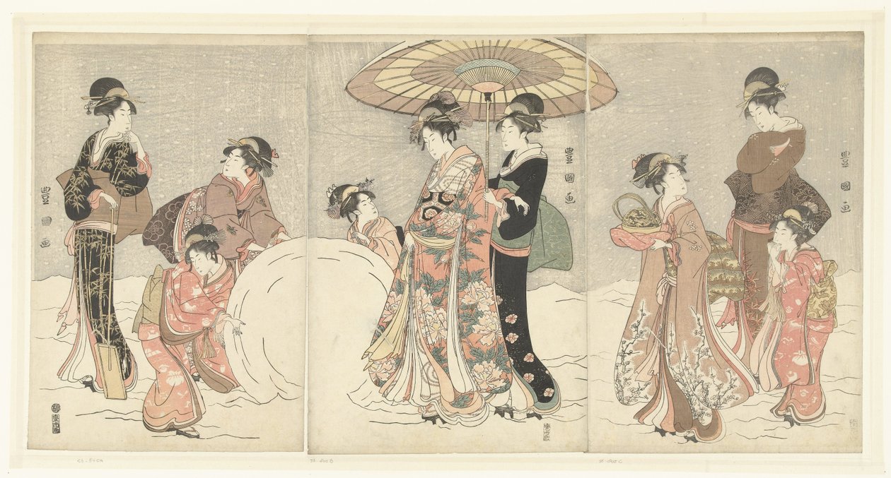 Snöboll av Toyokuni (II) , Utagawa