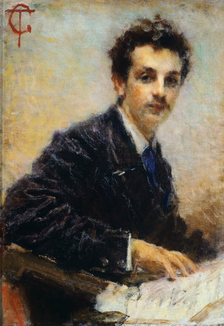 Porträtt av Benedetto Junck, av Tranquillo Cremona av Tranquillo Cremona