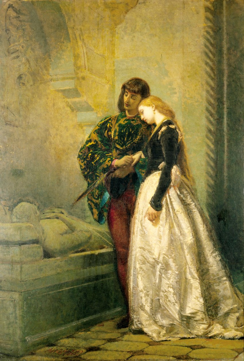Besöker Romeo och Julias grav av Tranquillo Cremona