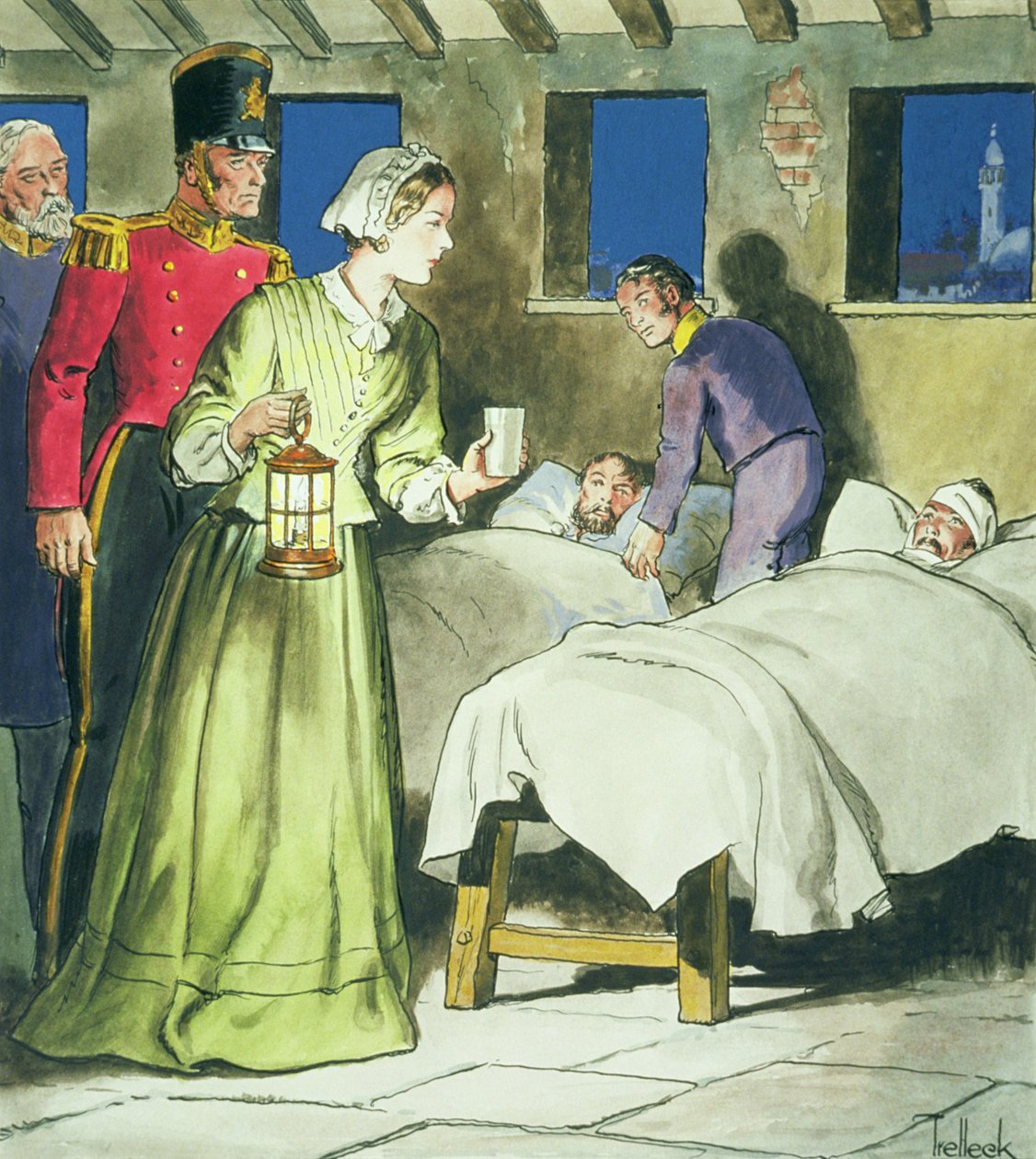 Florence Nightingale (1820-1910) från "Peeps into the Past", publicerad ca 1900 av Trelleek
