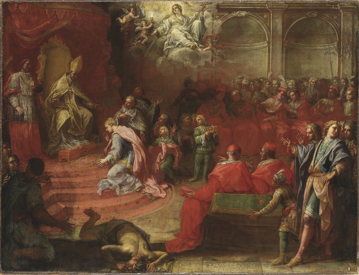 Alexander VII och drottning Kristina, c.1655 av TrevisaniFrancesco