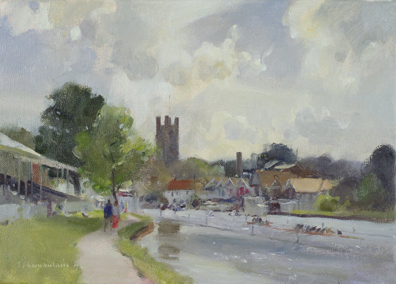 Förbereder för Henley Regatta, 1994 av Trevor Chamberlain