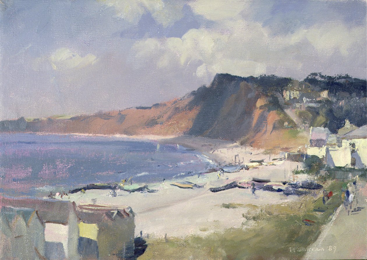 Sommarmorgon i Budleigh Salterton, 1989 av Trevor Chamberlain