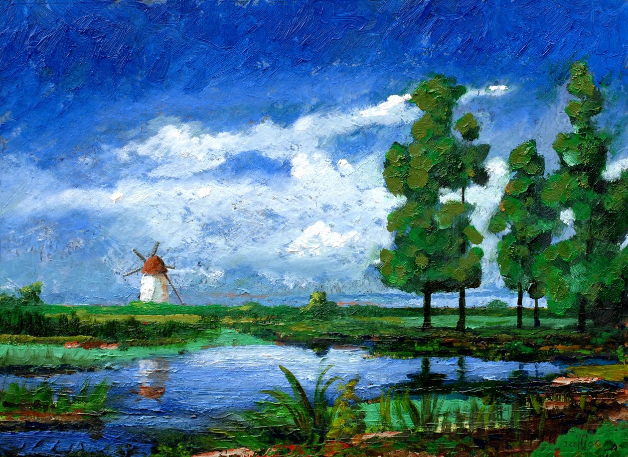 Väderkvarn, Holland, 2006 av Trevor Neal