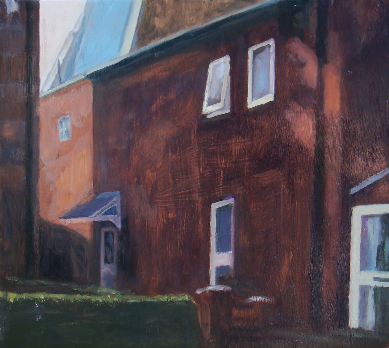 En plats att bo på 18, 2011 (olja på plywood) av Trevor Burgess