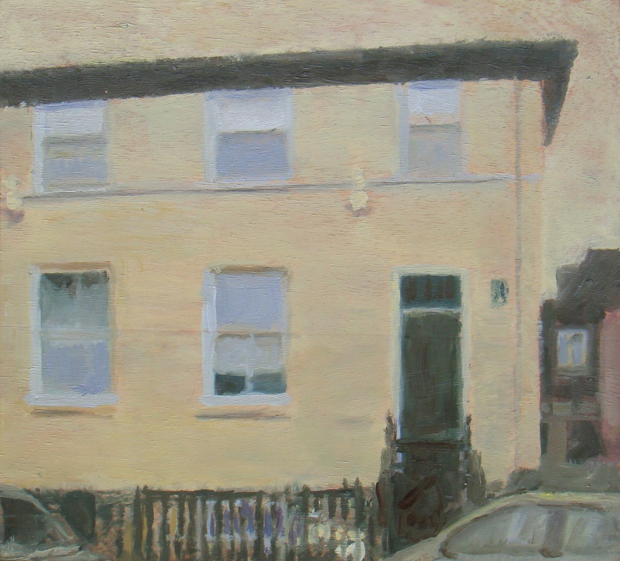 En plats att bo på 1, 2010 (olja på plywood) av Trevor Burgess