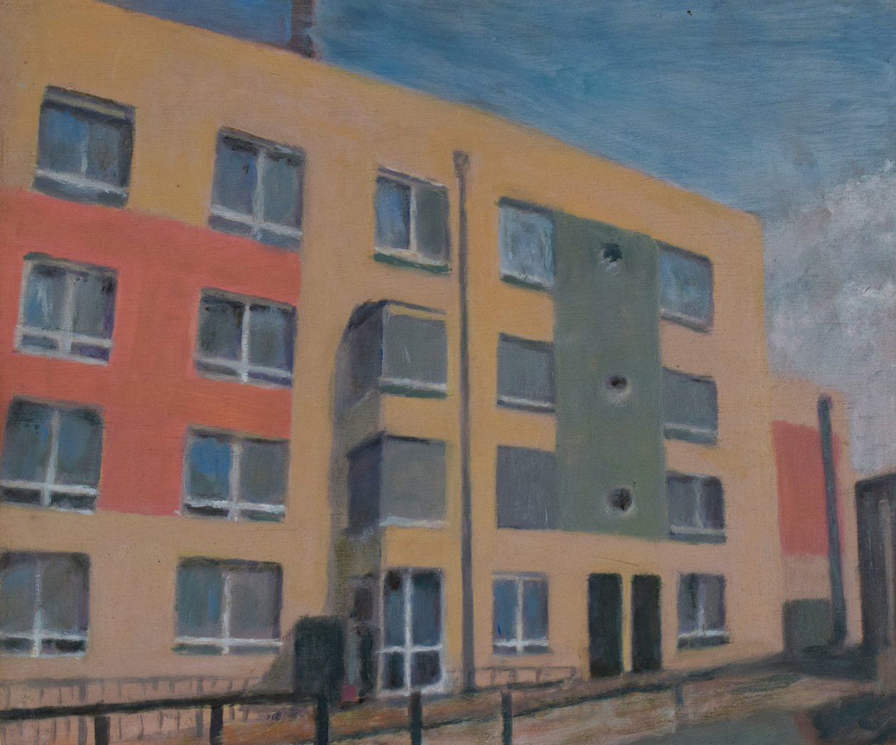 En plats att leva på 30, 2012 (olja på plywood) av Trevor Burgess