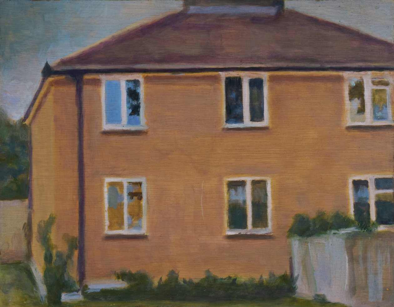 En plats att bo på 37, 2012 (olja på plywood) av Trevor Burgess