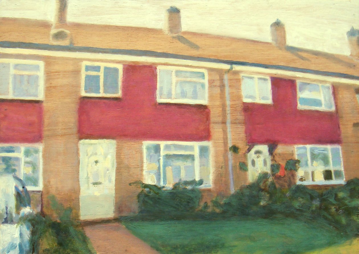 A place to live 48, 2012 (olja på plywood) av Trevor Burgess