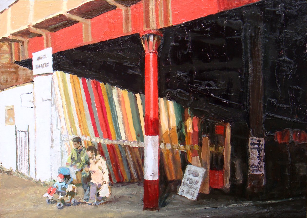 Carpets, 2008 (olja på pannå) av Trevor Burgess