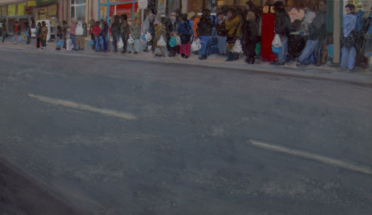Slutet av dagen, 2010 (olja på duk) av Trevor Burgess
