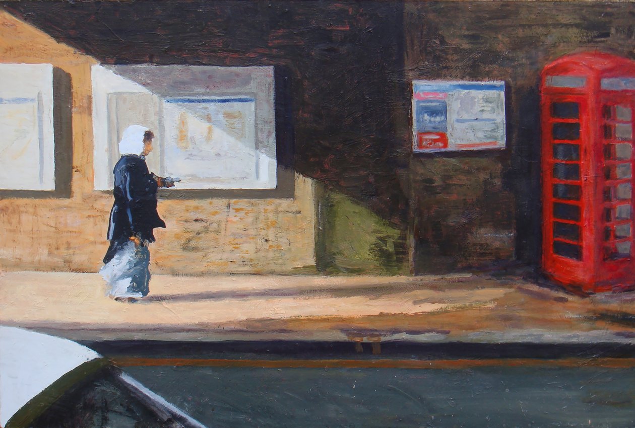 Under bron, 2007 (olja på pannå) av Trevor Burgess