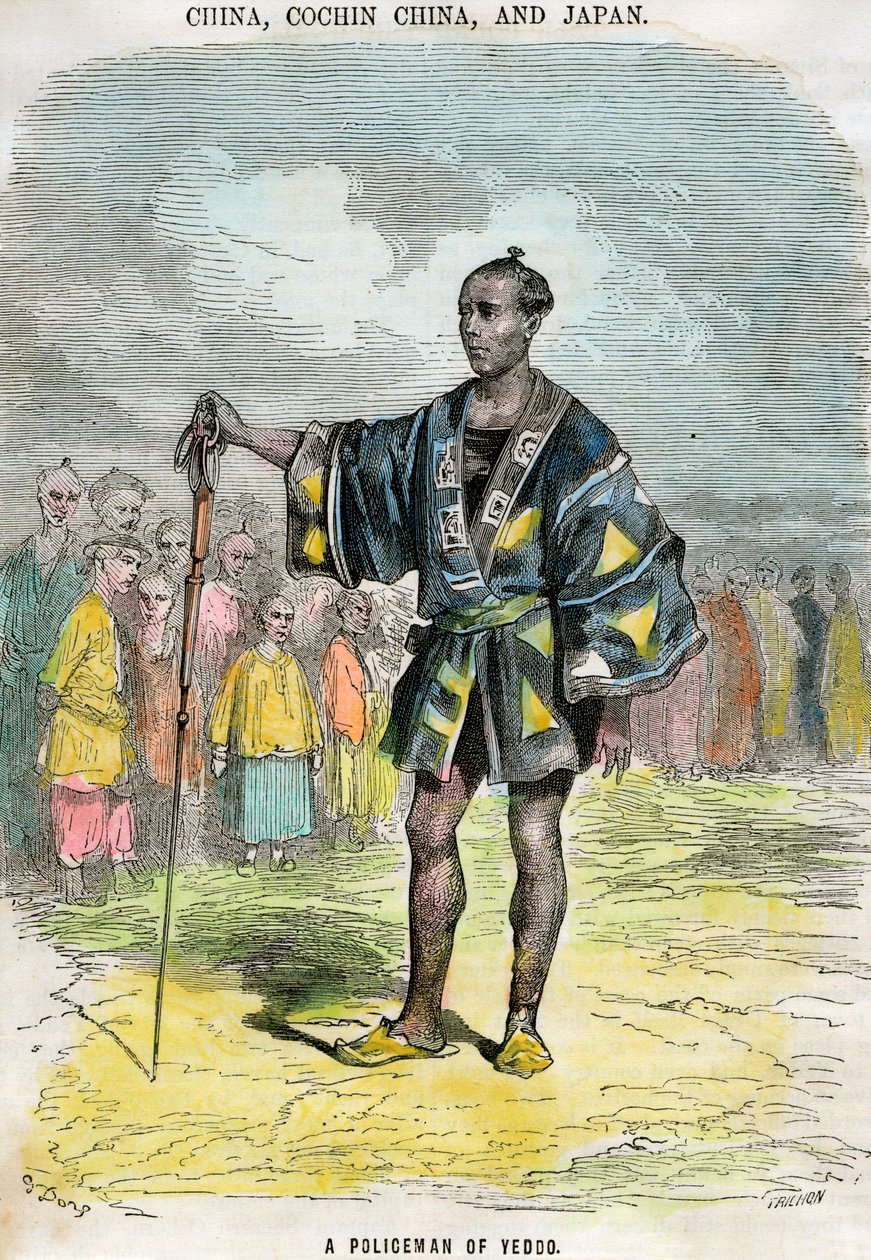 En polis från Yeddo Edo, Japan, ca 1880 av Trichon