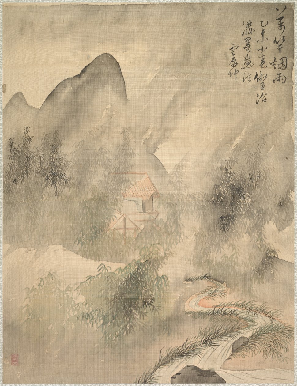 Tio tusen bambu i dimma och regn av Tsubaki Chinzan