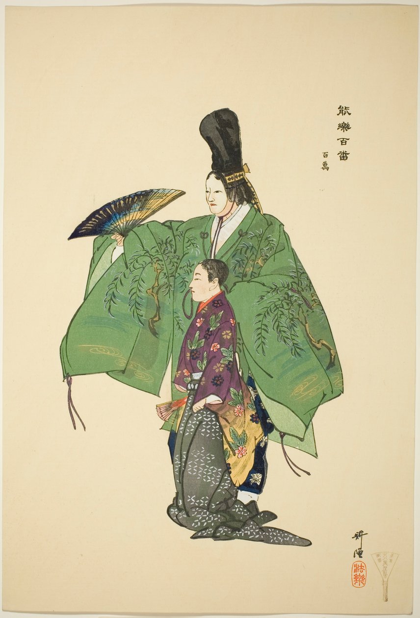 Hyakuman, från serien "One Hundred No Dramas (Nogaku hyakuban)" av Tsukioka Kogyo