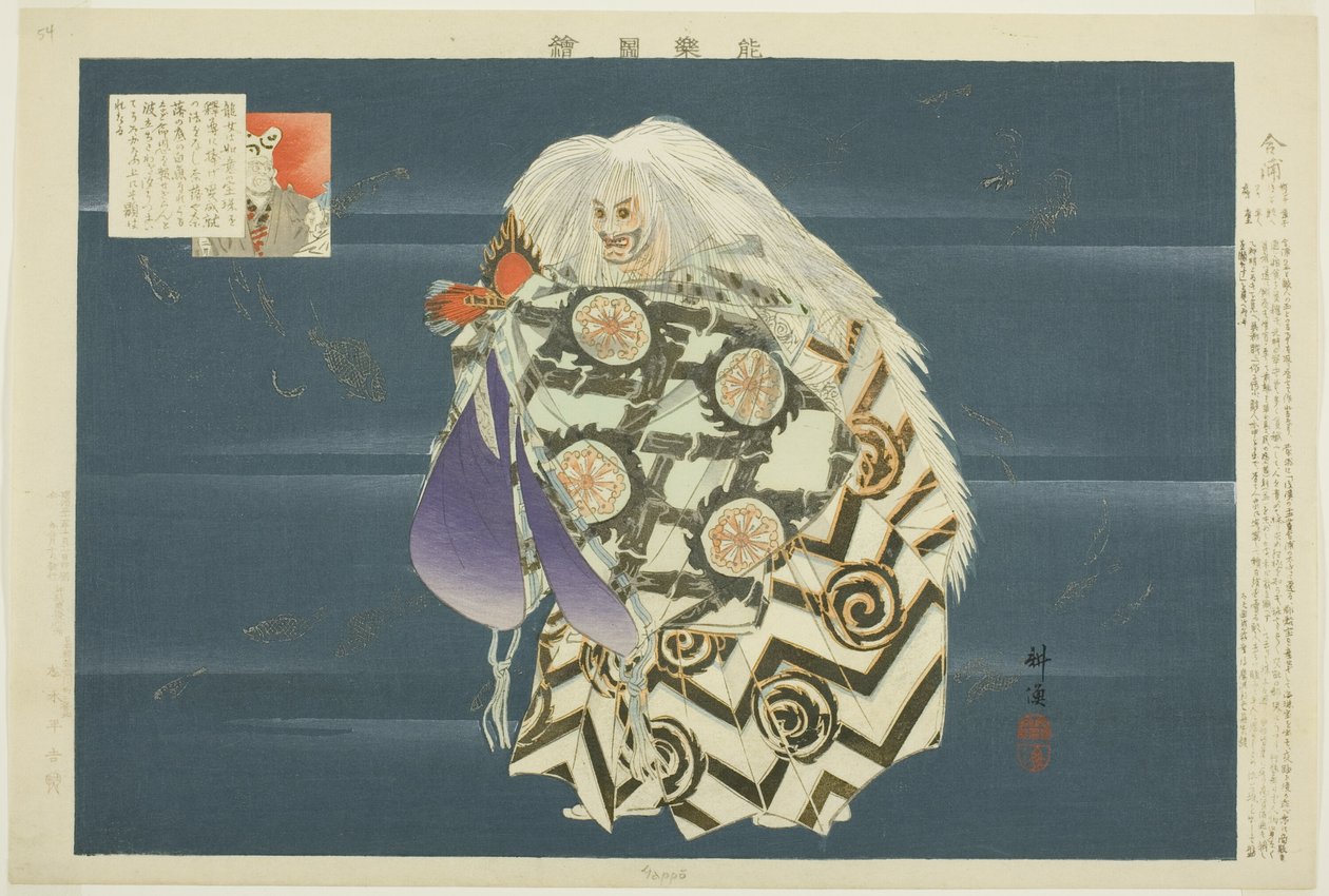 Kappo, från serien "Pictures of No Performances (Nogaku Zue)" av Tsukioka Kogyo