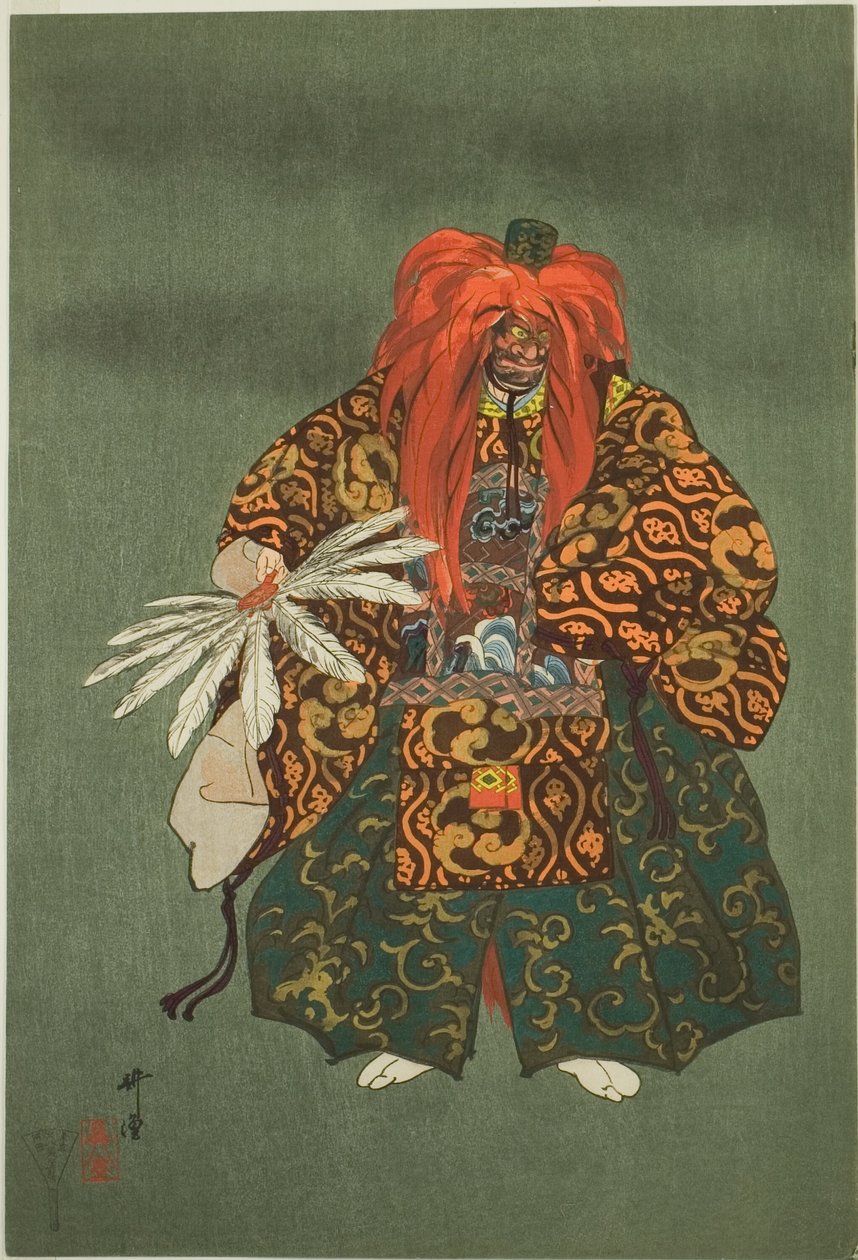 Kurama Tengu, från serien "One Hundred No Dramas (Nogaku hyakuban)" av Tsukioka Kogyo