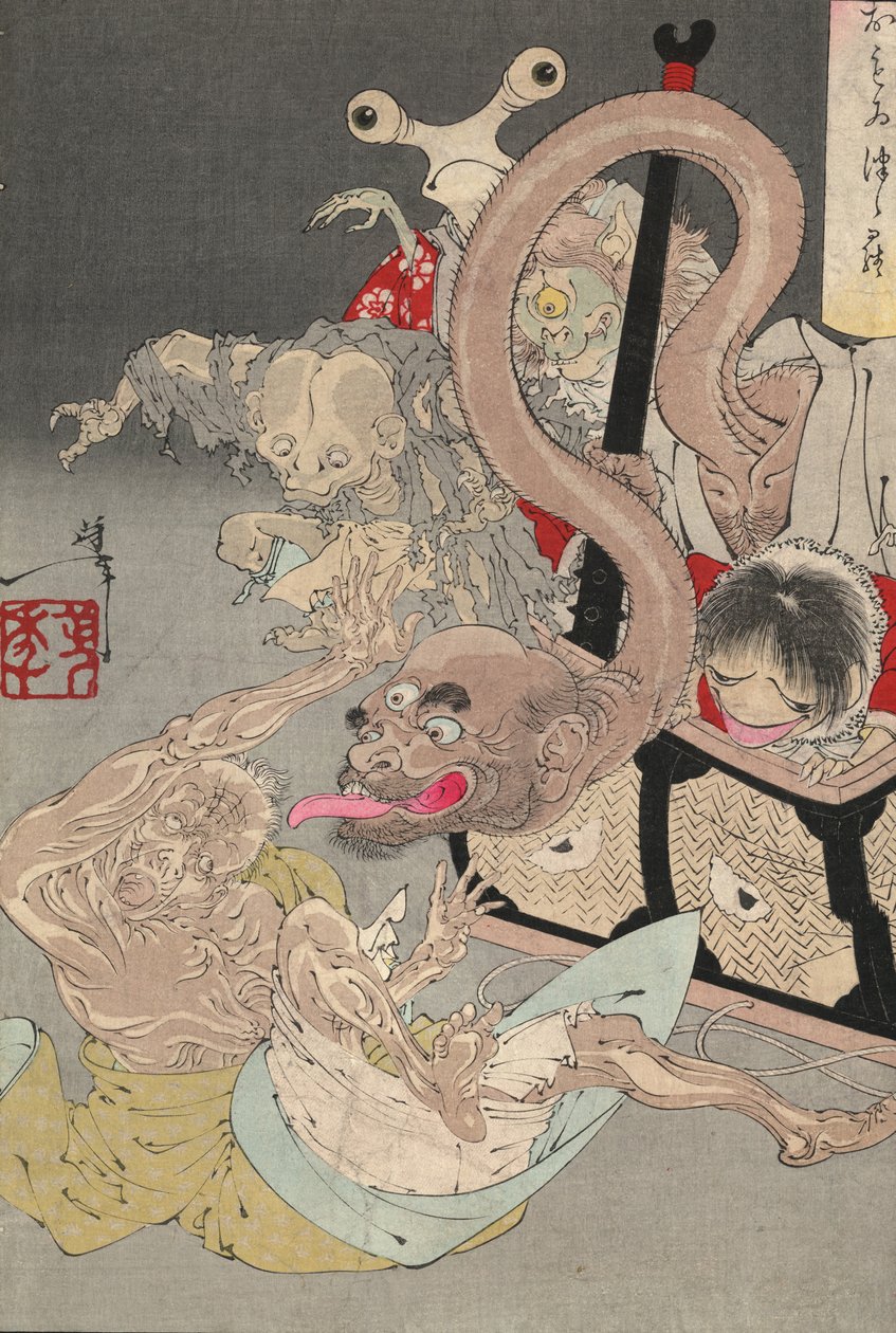 Pandoras ask, 1880-tal av Tsukioka Yoshitoshi