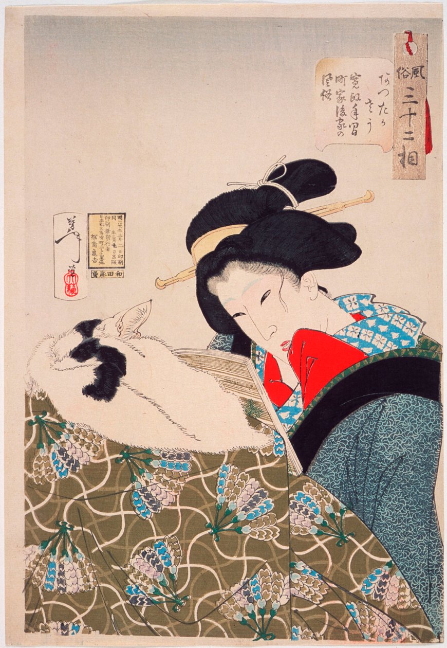 Varm: En stadsänka från Kansei-perioden (1789-1800) av Tsukioka Yoshitoshi
