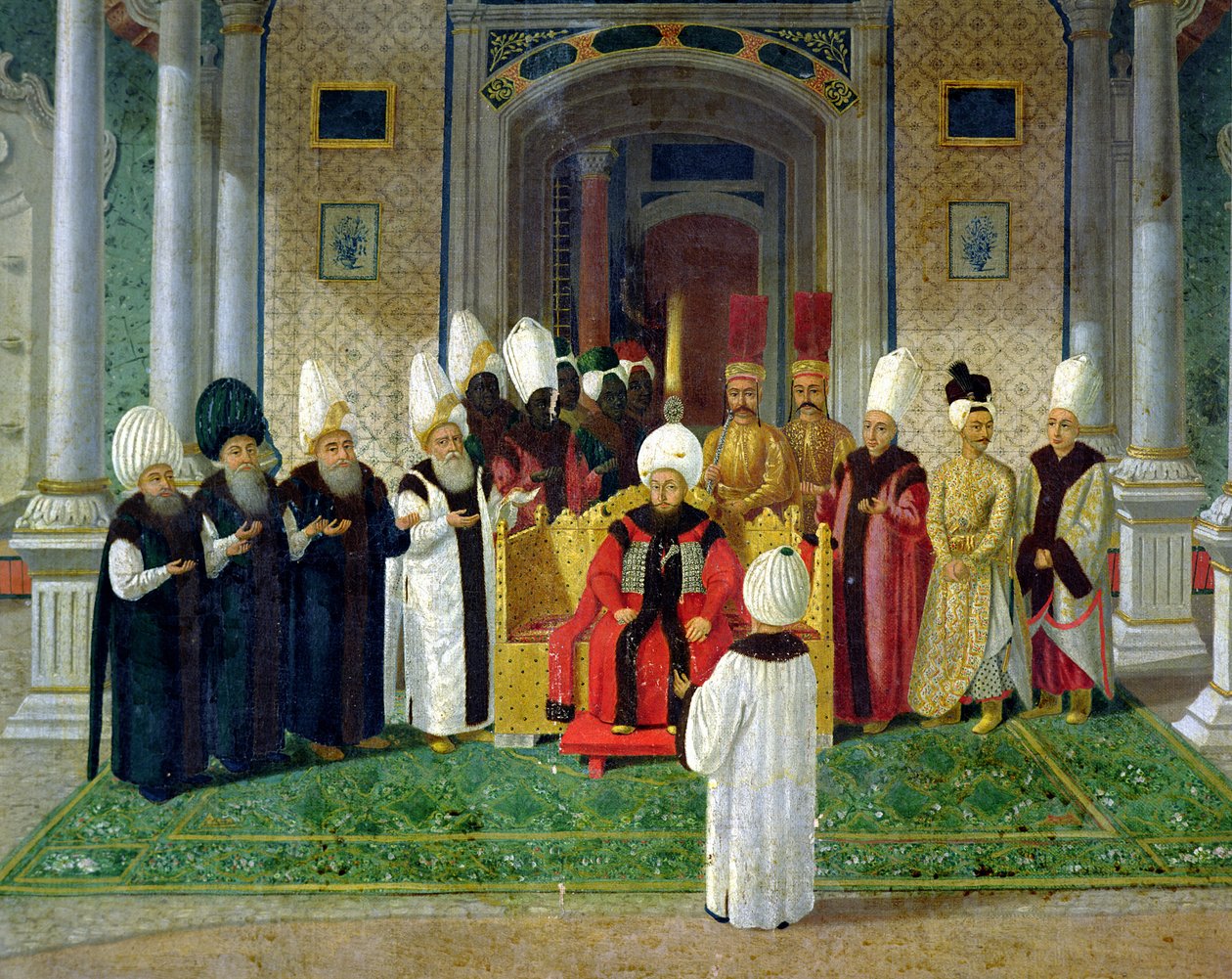 Mottagning vid Sultan Selim III:s hov (1761-1807) av Turkish School