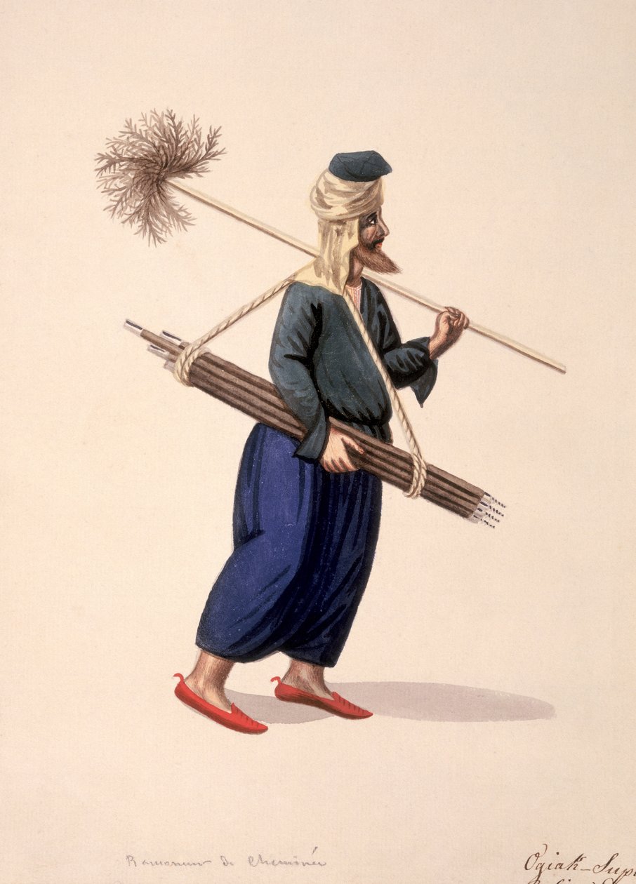 A Sweep, ottomansk period, tredje kvartalet av 1700-talet (wc på papper) av Turkish School
